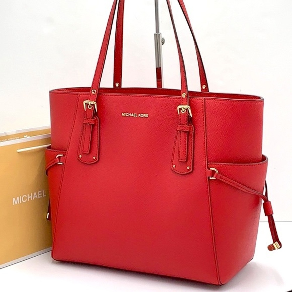 MICHAEL KORS Voyager EAST WEST TOTE CRIMSON COLOR
